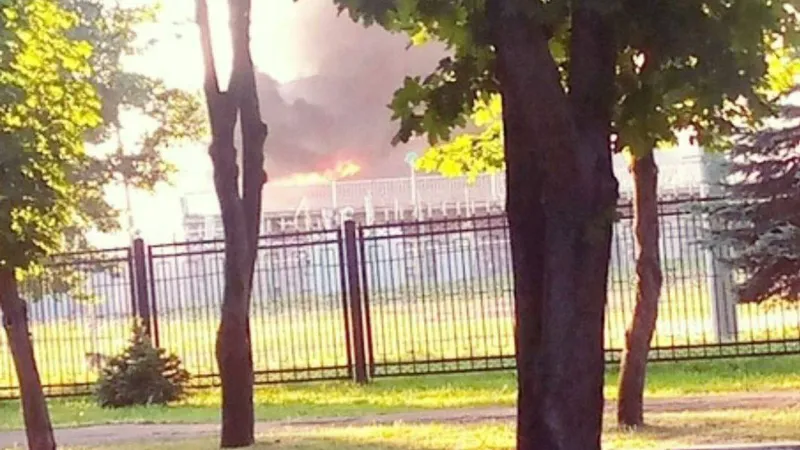 Baza Wagner se afla pe stadionul din Kadiivka. / Foto: Армія FM, Twitter