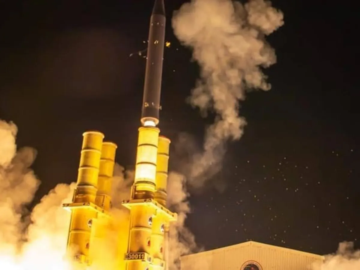 Arrow 3,  folosit pentru a intercepta o rachetă lansată asupra lui Eilat de houthii din Yemen - Foto: Israel Ministry OF Defense