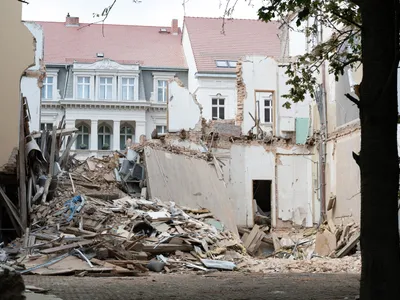 Cladirea după explozie - Foto: Profimedia Images