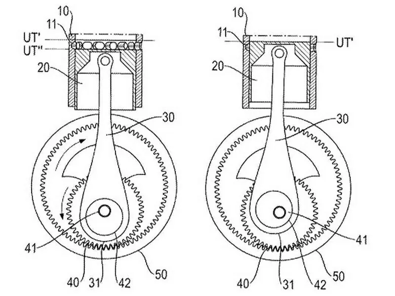 Porsche revoluționează motorul termic cu o echipă de ingineri români. Au inventat motorul în 6 timpi - Foto: USPTO Appl. No. 18/585,308