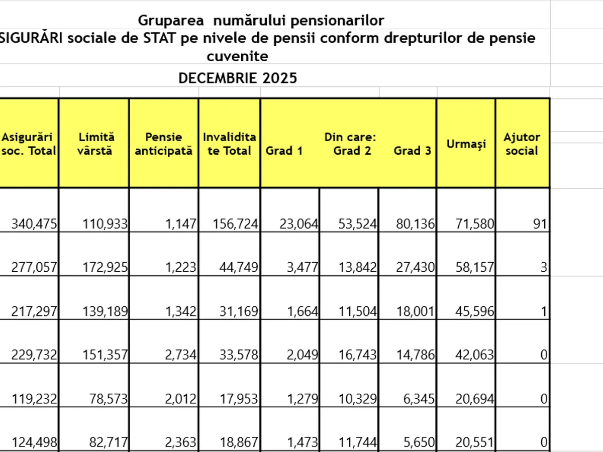 Cum e distribuită pensie - Foto: Casa de Pensii