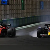 Duel epic, în MP al Arabiei Saudite. Verstappen l-a bătut pe Leclerc la aspirație cu 0,5 sec. / Foto: eurosport.com