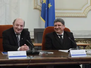 Iacob Baciu (stânga), șef de sindicat - Foto: INQUAM PHOTOS /  Călin George