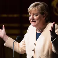 Merkel, învinuită pentru războiul din ucraina. Aici, participa la a 77-a aniversare a Sddeutsche Zeitung/Foto: Profimedia Images
