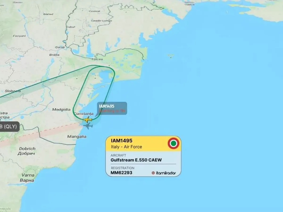 Coasta României, supravegheată de Forțele Aeriene ale Italiei - Foto: ItaMilRadar