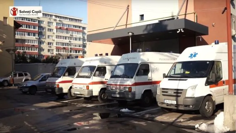 Ambulanțele de la Spitalul pentru Copii „Grigore Alexandrescu” nu mai pot fi folosite. Foto Salvați Copiii