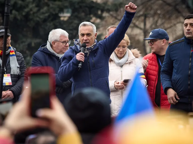 Călin Georgescu a participat la un protest - Foto: Profimedia Images