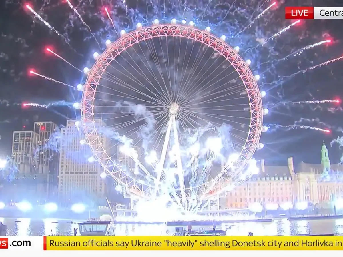 Spectacole de artificii de Revelion Foto: captură Sky News