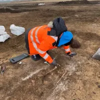 Descoperirea făcută pe șantierul căii ferate Timișoara - Arad. Ce se ascundea acolo? - Foto: Facebook CFR