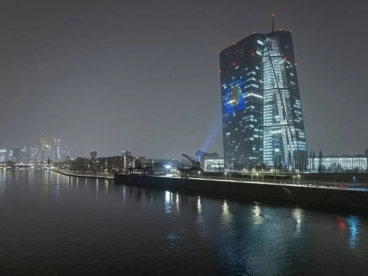 Sediul central din Frankfurt al Băncii Centrale Europene, locul de unde, de la 1 ianuarie 1999, sunt conduse şi destinele monetare ale Bulgariei - Foto: Profimedia Images