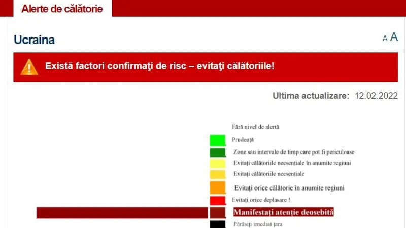 Alerta MAE. Sursa: Facebook MAE