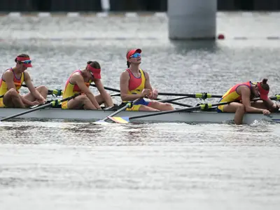 Echipajul României de patru vâsle feminin a câștigat Finala B și a încheiat concursul pe locul 7 - Foto: Profimediaimages.ro