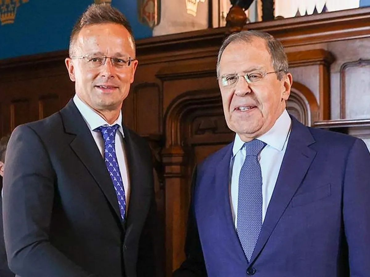Maghiarul Peter Szijjártó şi rusul Serghei Lavrov, doi miniştri de Externe buni prieteni - Foto: Profimedia Images