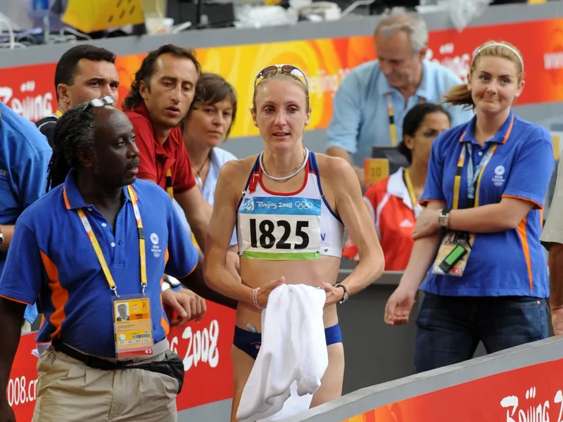 Constantina Diță a devenit, la Jocurile Olimpice de la Beijing 2008, cea mai în vârstă câștigătoare la maraton din instoria competiției Foto: profimediaimages.ro