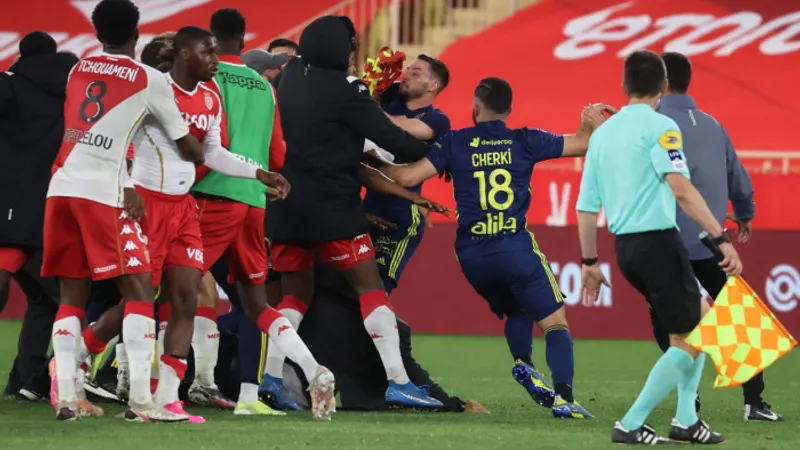 Olympique Lyon a învins, duminică, cu scorul de 3-2, AS Monaco, în etapa a 35-a din Ligue 1. / Foto: digisport.ro