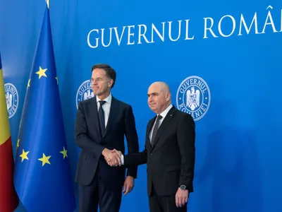 Premierul Ilie Bolojan, întâlnire cu secretarul general NATO, Mark Rutte, la Palatul Victoria - Foto: gov.ro