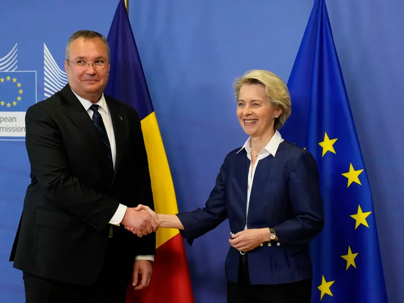 Prim-ministrul Nicolae Ciucă și preşedintele Comisiei Europene, Ursula von der Leyen- Foto: PROFIMEDIA IMAGES