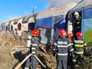 Incendiu în triaj dintre Gara Basarab și Podul Giulești Foto: ISU București-Ilfov