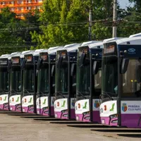 Autobuzele electrice achiziționate de Primăria orașului Cluj-Napoca/Foto: Adevărul.ro