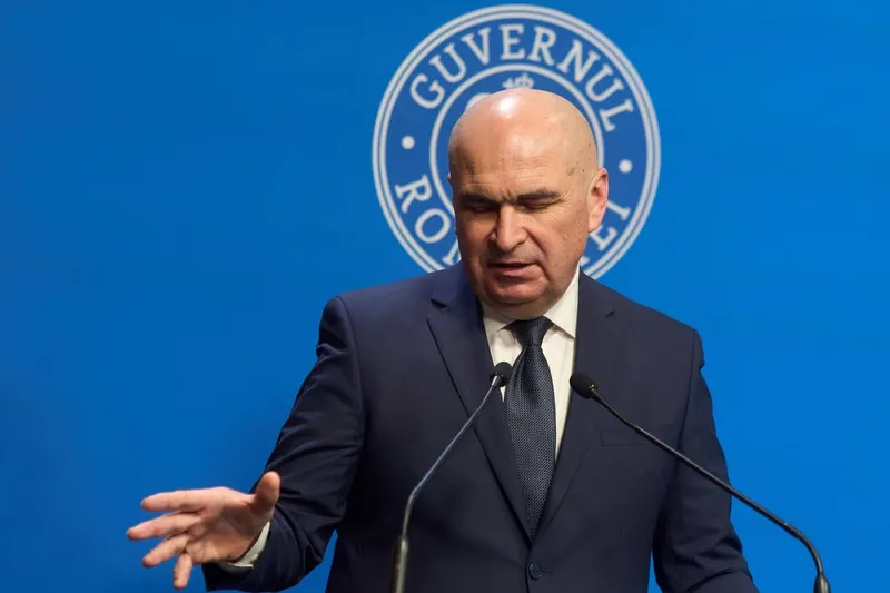 Premierul Ilie Bolojan, în conferinţă de presă - Foto: Profimedia Images