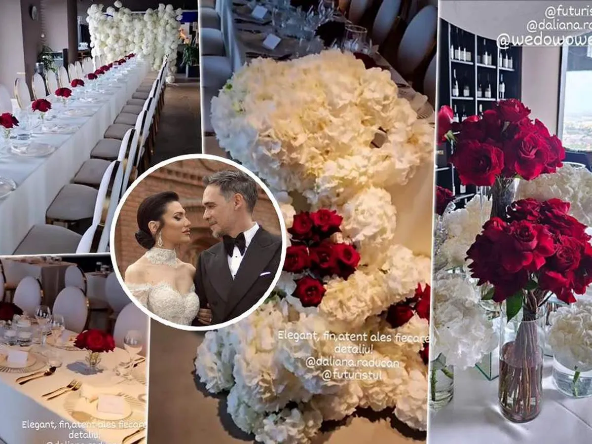 Răzvan Simion s-a căsătorit cu Daliana Răducan. Meniul „fine dining”, cât salariul minim - Foto: spynews.ro