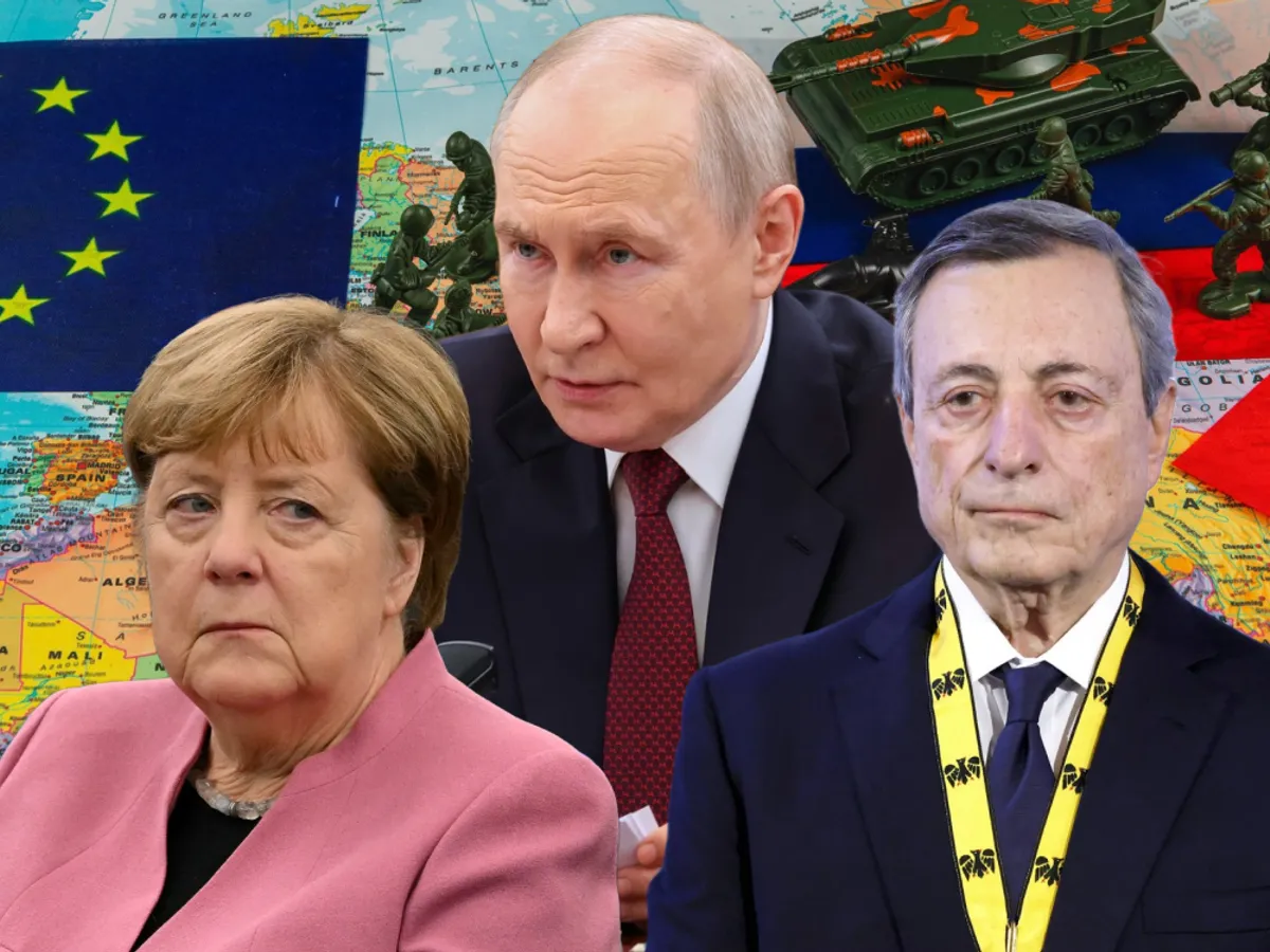 Angela Merkel, Vladimir Putin și Mario Draghi - Foto: Profimedia images