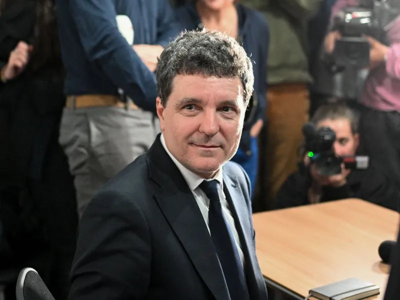 Nicuşor Dan, pe 19 mai, în conferinţa de presă cu mass-media internaţională - Foto: INQUAM PHOTOS/Raul Ştef