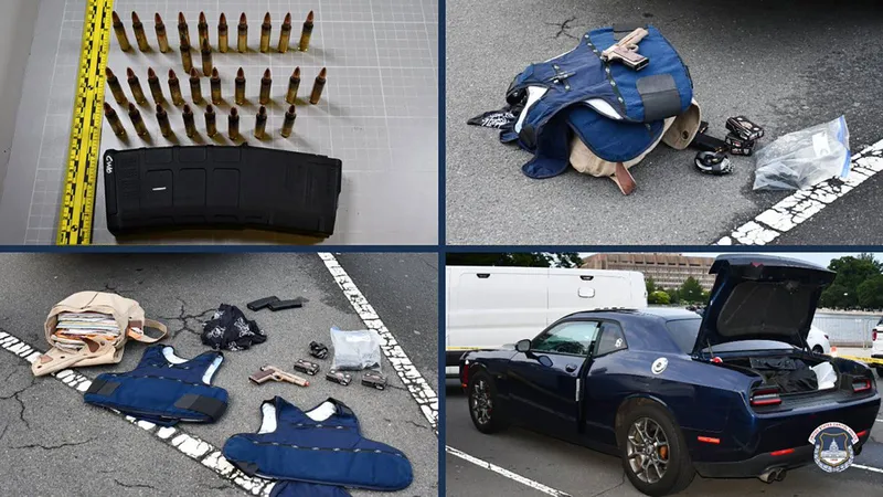 Fost polițist, arestat lângă sediul Congresului SUA. Avea asupra sa o cantitate mare de gloanțe. / Foto: cnn.com