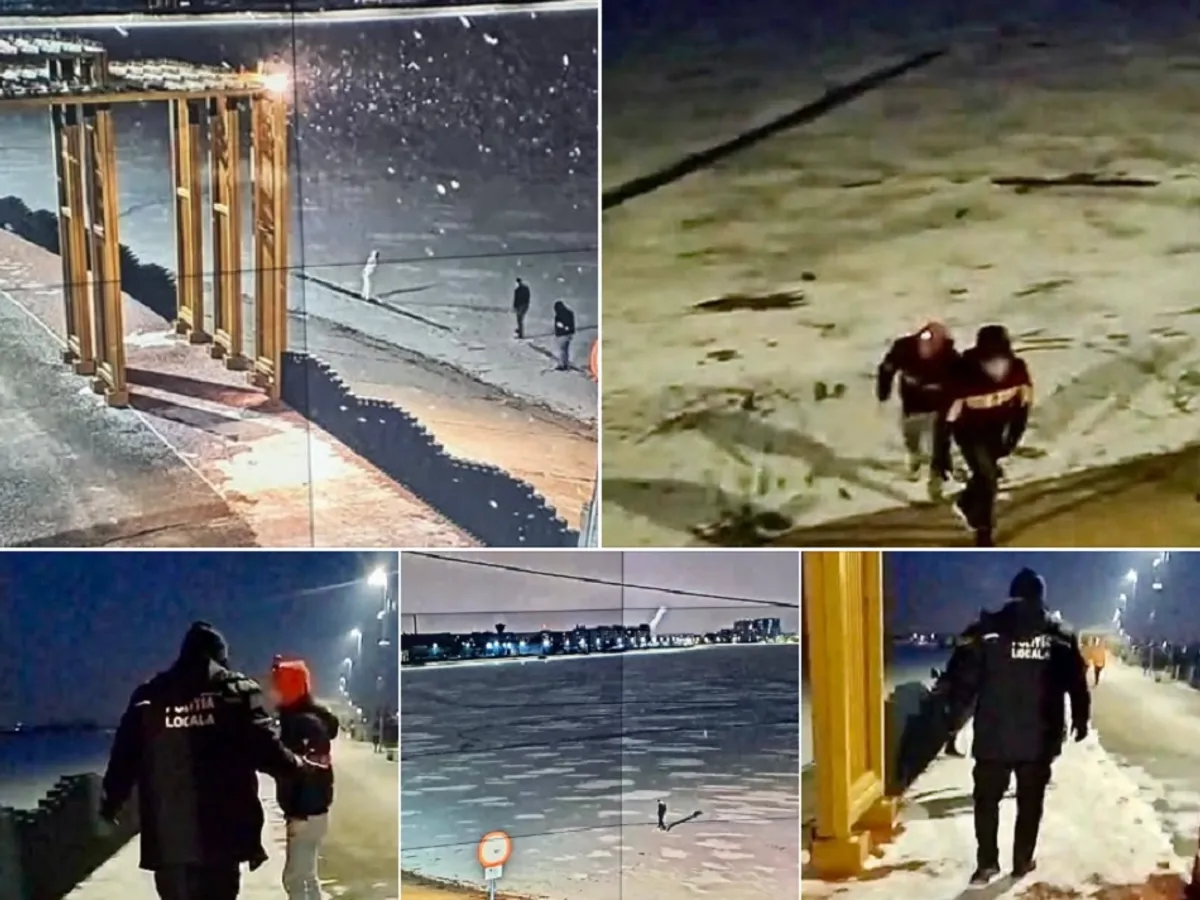 Oameni pe gheață - Foto: Facebook/ Primăria Sectorului 6