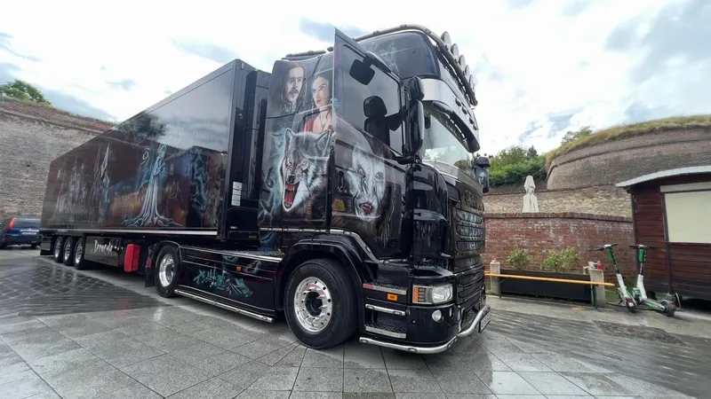 Parada titanilor șoselelor: „Dracula”, cel mai tare TIR din România, tunat cu 60.000 € - Foto: Facebook/INFOTRUCKER