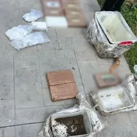 1.000.000 de euro costa cocaina pe care o îngropaseră în curtea casei. Şi nu doar atât - Foto: Poliţia Română