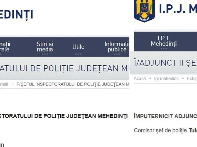 Site IPJ Mehedinți Comisarul Șef Tuică