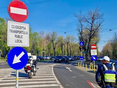Banda unică de autobuz Arcul de Triumf - Casa Presei - Foto: Facebook / Poliția Locală a Municipiului București
