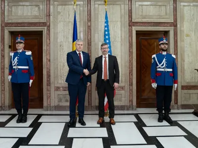 Cătălin Predoiu, întâlnire cu  Michael Dickerson,  însărcinat cu afaceri în cadrul Ambasadei SUA - Foto: gov.ro
