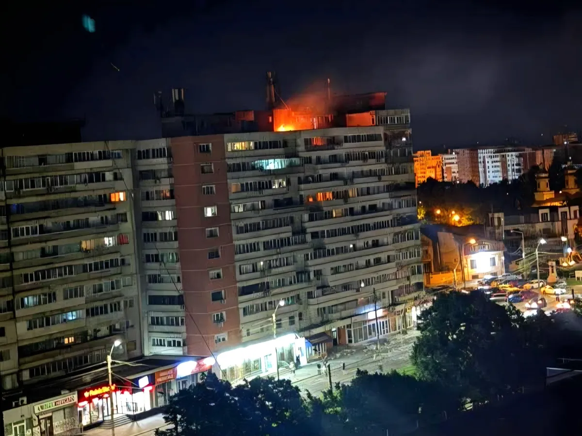 Dronă rusească căzută în Galați - Foto: Facebook