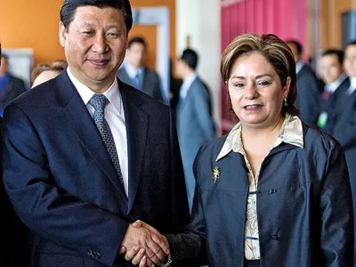 Xi, cu ministrul Afacerilor Externe din Mexic. Foto Getty Images