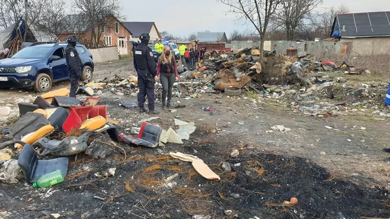 Garda de Mediu a stins trei incendii în 1 kilometru, lângă București. Focul, pentru metale. Foto Octavian Berceanu