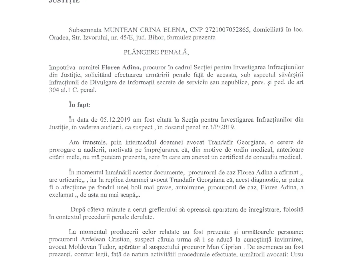 Plangere penala 1