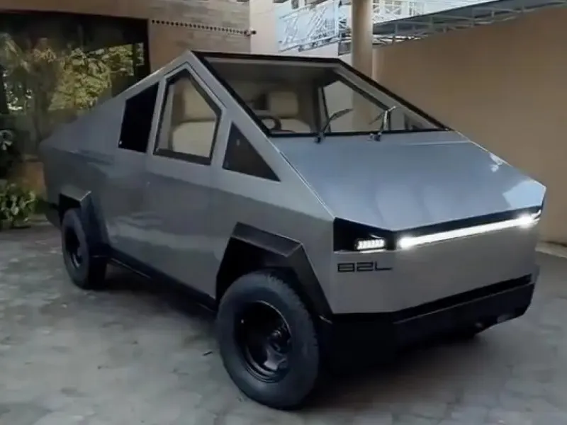 N-ați văzut așa ceva! Mașină electrică „Tesla Cybertruck”, la 10.000 €. E făcută în Pakistan - Foto: Mughalsafeguard/Instagram