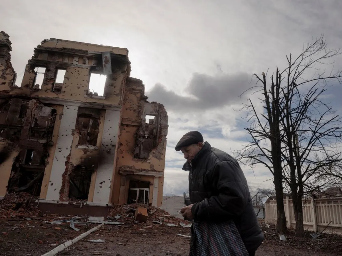 Oficial, Rusia nu atacă ținte civile. +1.150 de imobile de locuit, distruse de armata rusă în Harkov. / Foto: agerpres.ro