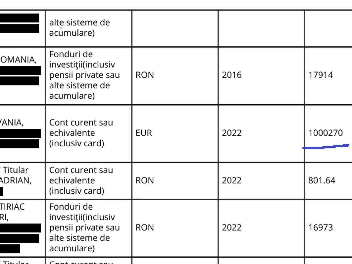Declarație de avere - Foto: ANI