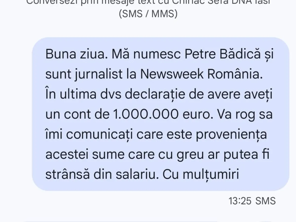 Mesaj către Cristina Chiriac - Foto: Newsweek România