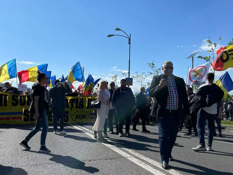 Emanuel Onoriu la un miting AUR, Sursă foto, Facebook