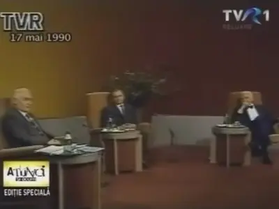 Ion Rațiu, Radu Câmpeanu și Ion Iliescu, la prezidențialele din mai 1990