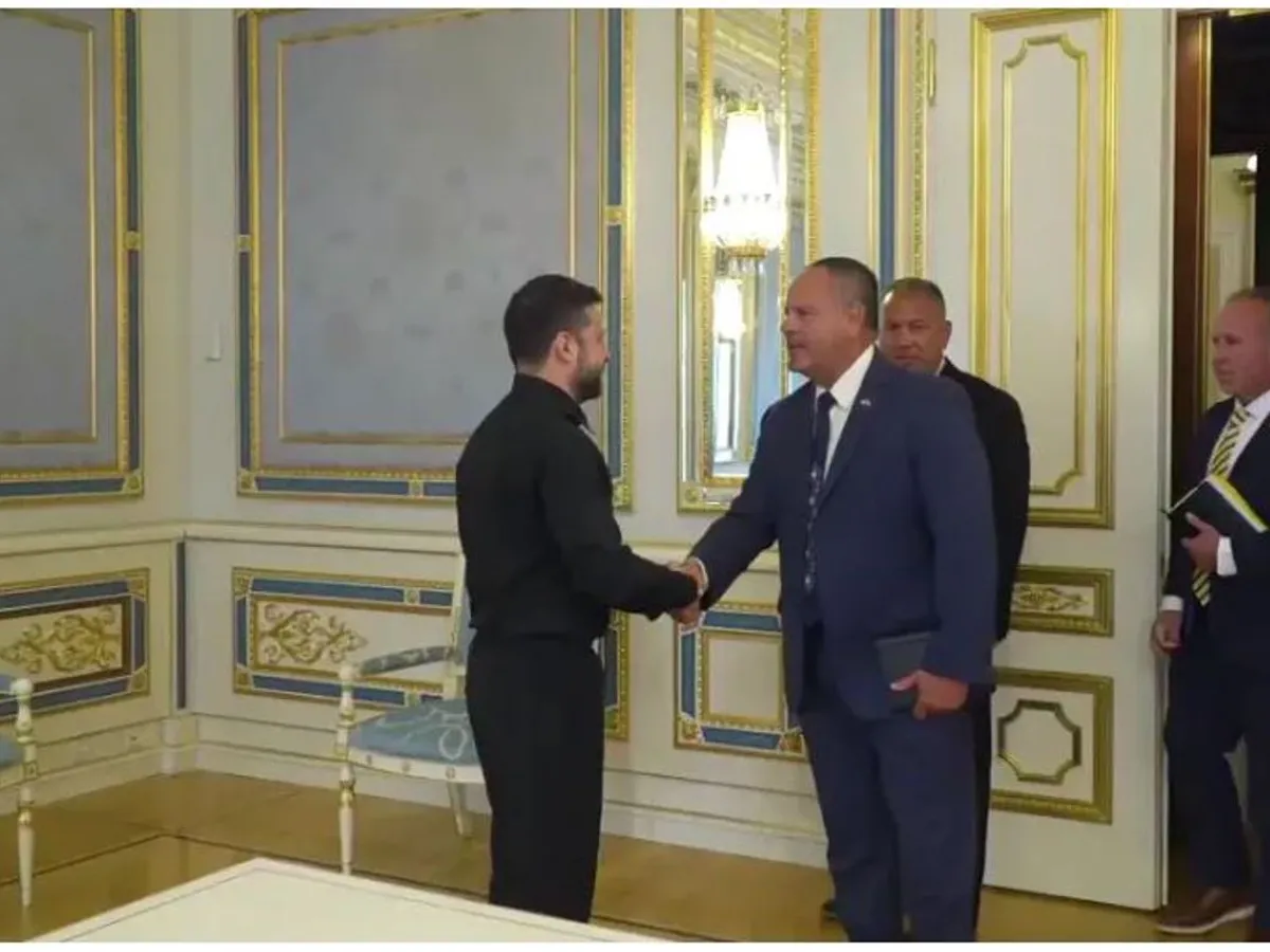 Vicepreședintele Raytheon, Joseph DeAntona, la Kiev - Foto: Birou prezidențial Kiev