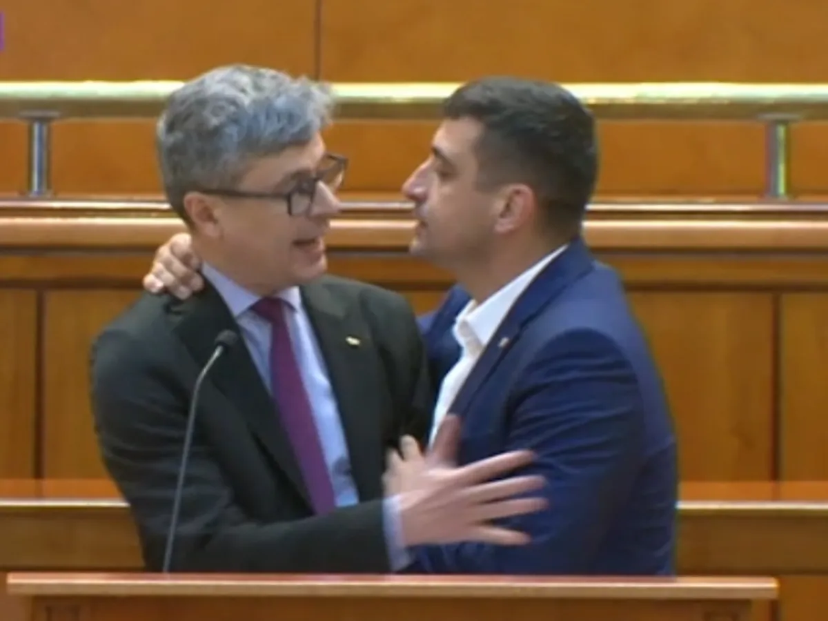 Virgil Popescu, agresat de George Simion. Sursă: Digi24