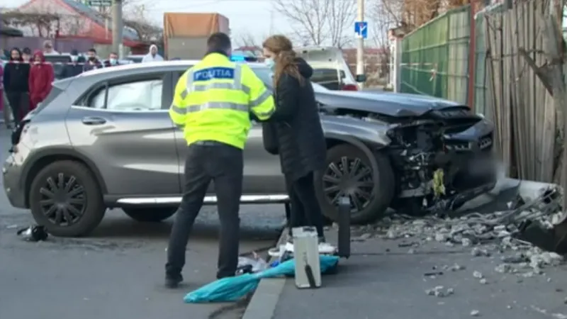 Accidentul auto din Sectorul 2 al Capitalei, în care au murit două fetițe. Sursă imagine: Digi24