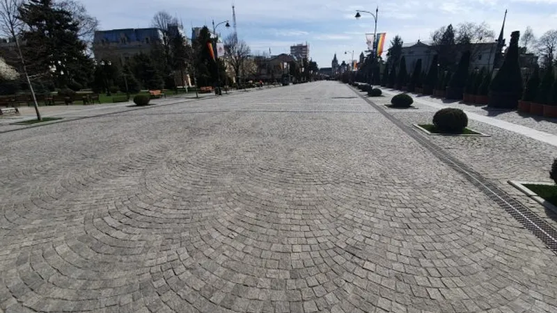 Centrul Iașiului, pustiu/FOTO: ziaruldeiasi.ro