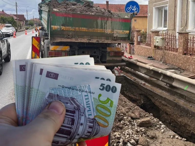 Bani cu nemiluita pentru conducerea Companiei de Apă Alba care execută lucrări - Foto: FB