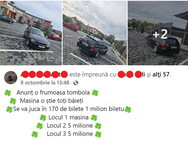 Tombola cu mașini, afacerea rentabilă. Cât costă biletul și cum poți rămâne în pagubă Foto: Facebook